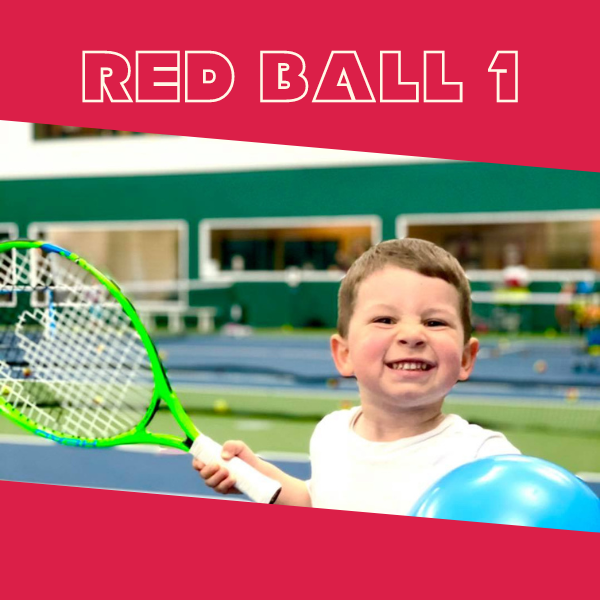 4 year old kid holding a racquet and balloons.